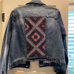 NWT Sundance Catalog woven back denim jacket